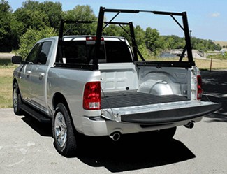 DeeZee Invisarack with front and rear uprights raised and crossbars connected