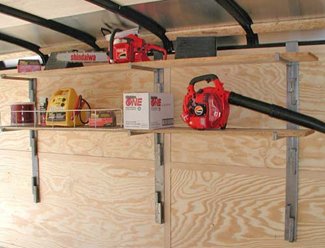Rack'Em Side Wall Adjustable Shelf Supports for Enclosed Cargo Trailers  RackEm Trailer Cargo Organizers RA-24