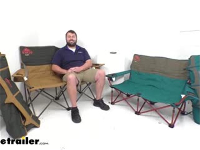 Review of Kelty Camping Chairs - Teal and Brown Loveseat Camp Chair -  KE84AR Video | etrailer.com