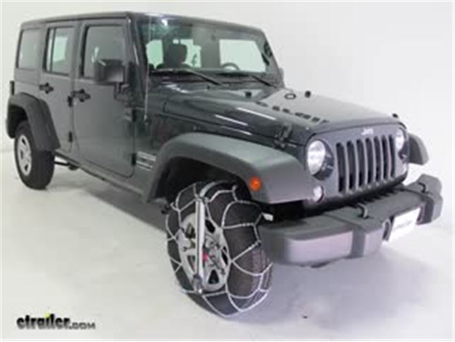 Konig Self-Tensioning Low-Pro Snow Tire Chains Installation - 2017 Jeep  Wrangler Unlimited Video | etrailer.com