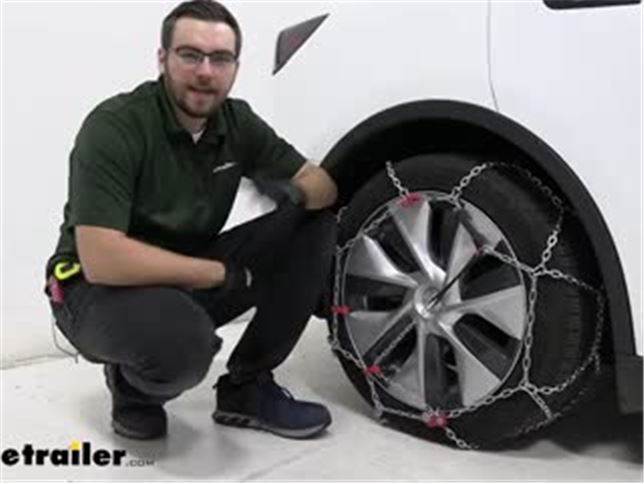 Konig Standard Snow Tire Chains Installation - 2020 Tesla Model Y Video |  etrailer.com