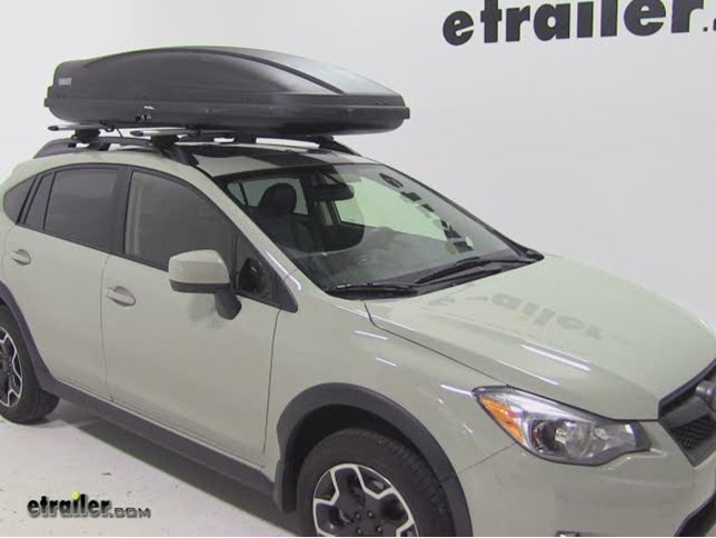 Thule Force XXL Rooftop Cargo Box Review - 2014 Subaru XV Crosstrek Video |  etrailer.com