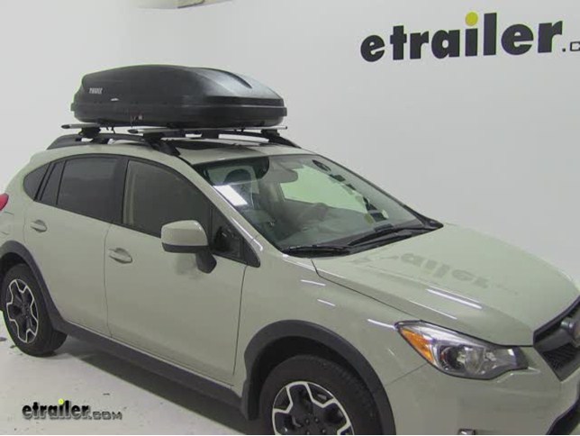 Thule Pulse Medium Rooftop Cargo Box Review - 2014 Subaru XV Crosstrek  Video | etrailer.com