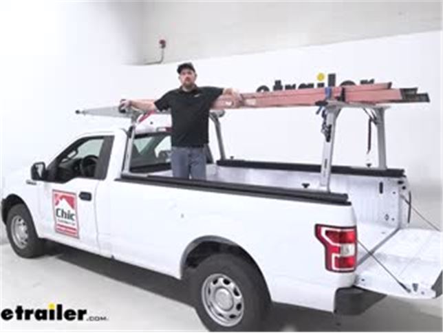 Thule TracRac SR Sliding Truck Bed Ladder Rack with Cantilever Installation  - 2020 Ford F-150