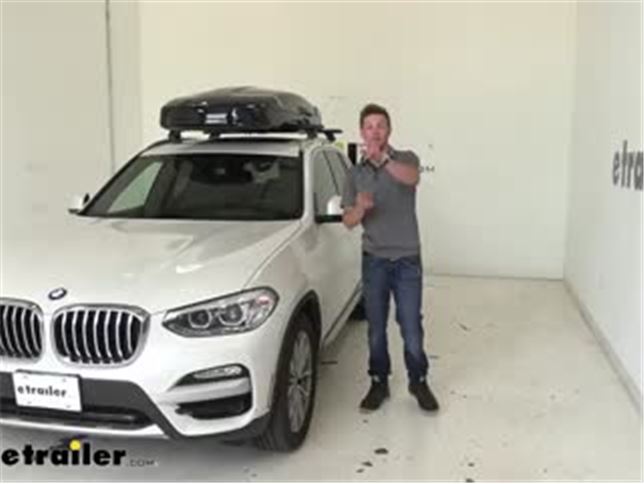 Thule Vector Alpine Rooftop Cargo Box Review - 2019 BMW X3 Video |  etrailer.com