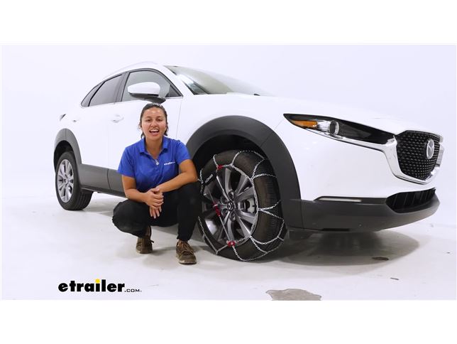 Konig Self-Tensioning Low-Profile Snow Tire Chains Installation - 2023 Mazda  CX-30 Video | etrailer.com