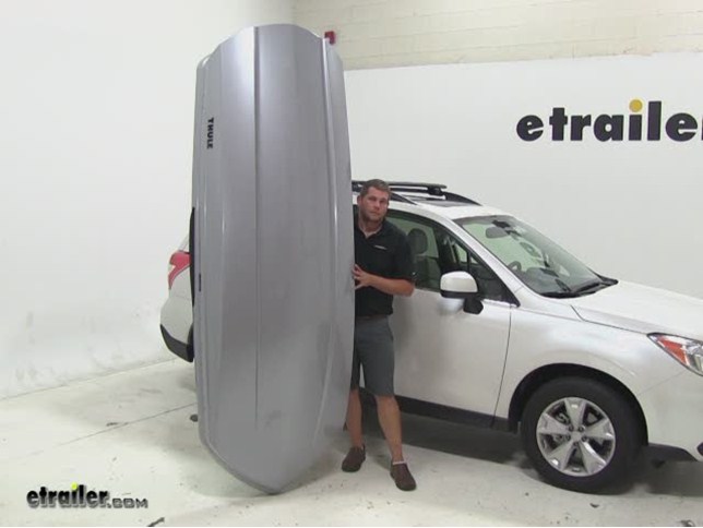 Thule Sonic XXL Roof Cargo Carrier Review - 2015 Subaru Forester Video |  etrailer.com