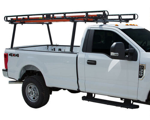 Buyers Products Over-The-Cab Truck Bed Ladder Rack - Black Powder Coated  Aluminum - 800 lbs Buyers Products Ladder Racks 3371501410