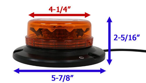 Low Profile LED Beacon Light - Surface Mount - 3 Flash Patterns - Amber  Lens Buyers Products Emergency Vehicle Lights 337SL551ALP