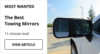 Towing mirrors on a truck.
